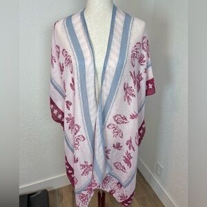 CLEAR-OUT Save the Ocean Beachy Print Kimono / Swim Coverup